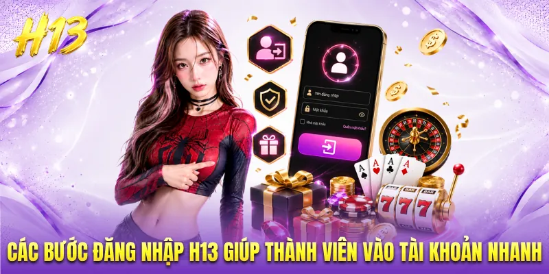 Các bước đăng nhập H13 giúp thành viên vào tài khoản nhanh