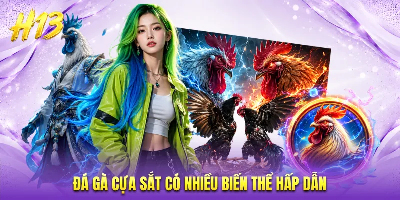 Đá gà cựa sắt có nhiều biến thể hấp dẫn